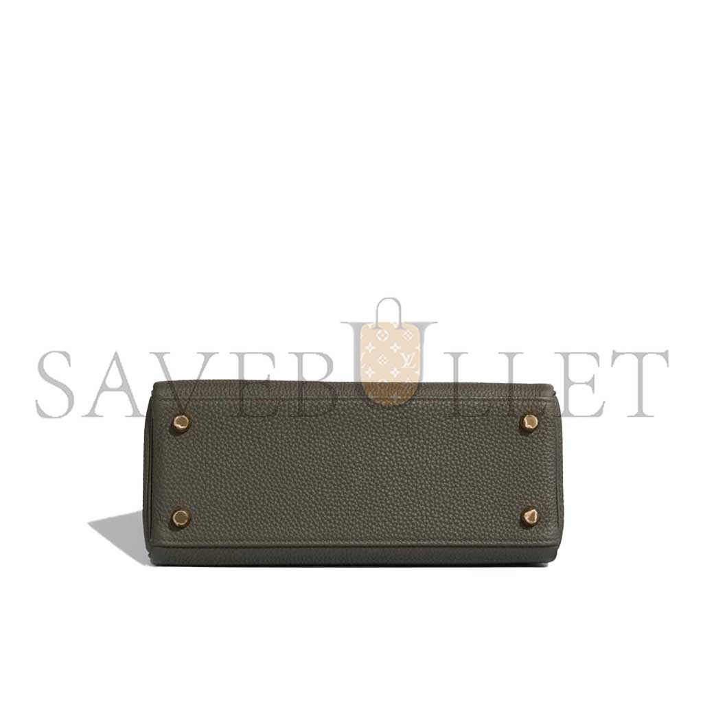 HERMÈS MASTER KELLY 25 TOGO VERT DE GRIS (25*17*7cm) 